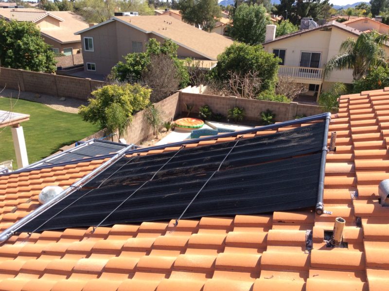 rooftop pool heating system