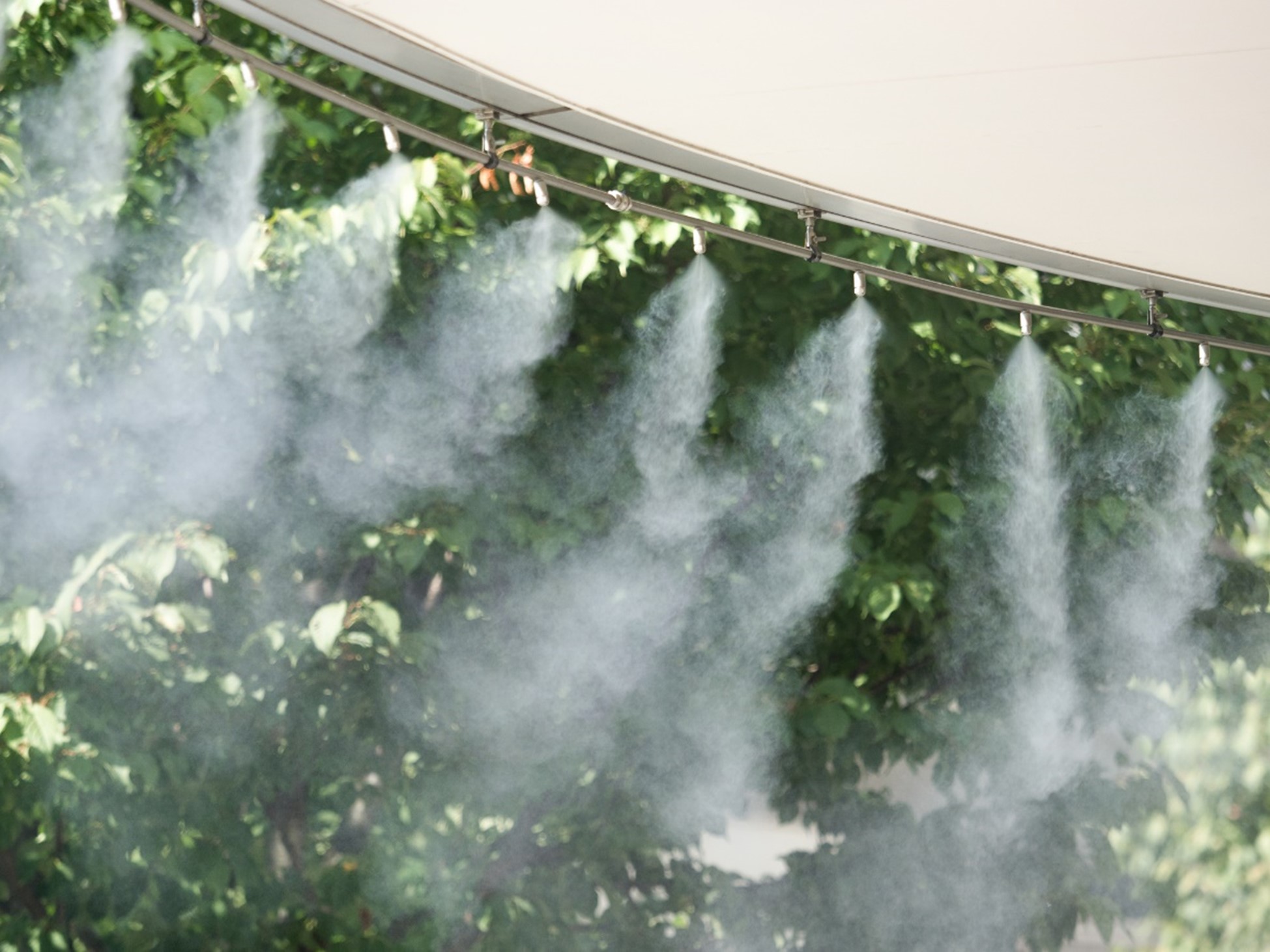 Arizona homeowner winterizing outdoor mist cooling system