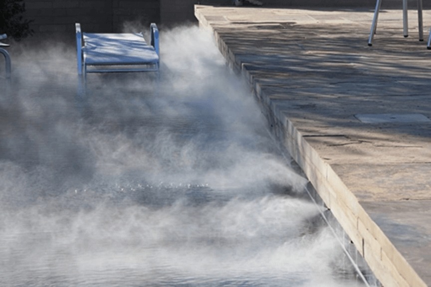 Fog and mists are on the roads of Phoenix, AZ.